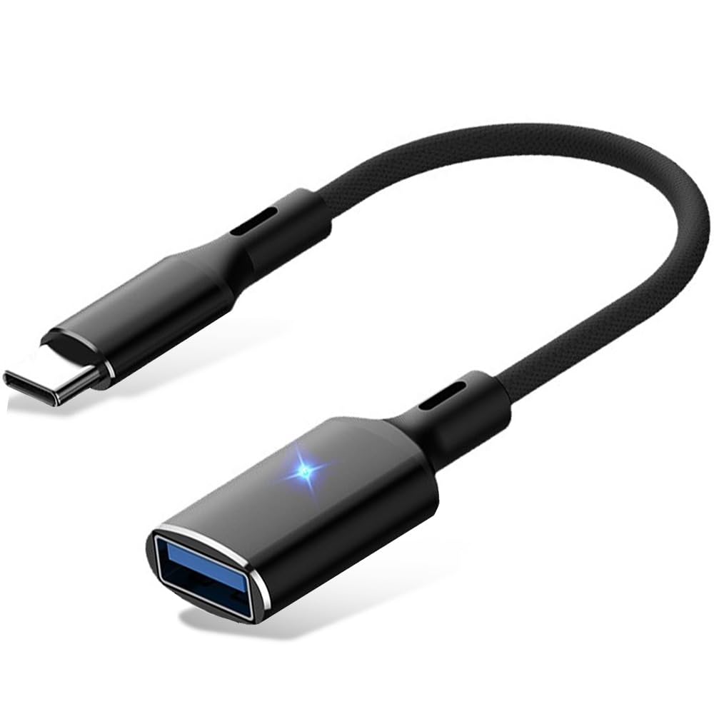 USB C to USB 3.0 Adapter Type C Male to USB Female OTG Cable USB C to A Male to Female Adapter Compatible with iPhone 15 Pro/Max iPad Pro MacBook Pro Air Google Pixel Samsung Galaxy