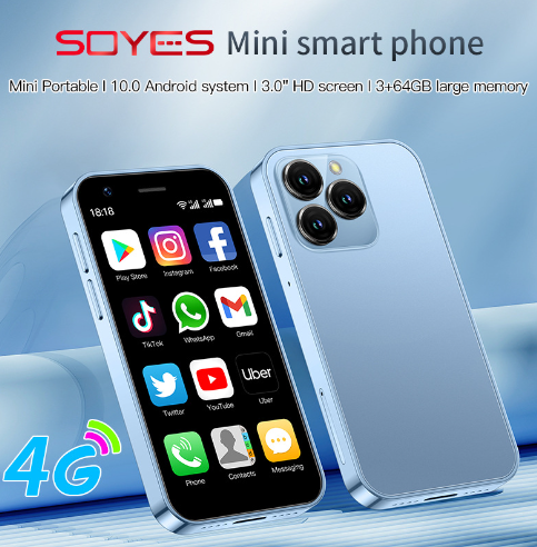 SOYES Mini 15 Pro Max Compact Android Smartphone – 3" Screen, 4G, Dual SIM