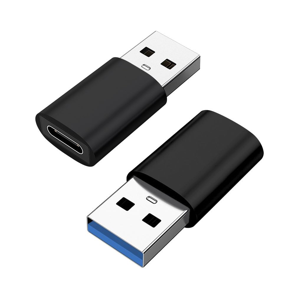 C Charger Car Adapter to USB Adapter 2-Pack Type A to Type C Adapter USB Type C to USB C Type to USB Adapter Plug Replacement for Samsung S22 Ultra S24 Plus Accessories