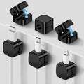 6 Pack Magnetic Cable Clips NISTARCE Cord OrganizerCable Holder [Strong Adhesive] Wire Phone USB Charger Cord Holder Keeper Organizer for NightstandHomeOfficeCarDesk(Black)