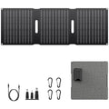 Powkey 22W Portable Solar Panel Chargers with 15W USB-A USB-C DC Output Foldable Power Emergency ETFE Panels Solar Battery Charger Compatible with Cell Phone iPad for Backpacking Camping Hiking